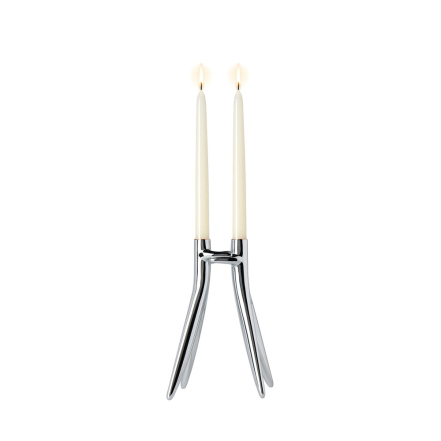 Abbracciaio, Candle Holder, Chrome