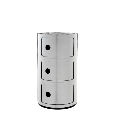 Componibili Metal, Modular Elements, Chrome, 58.5 cm