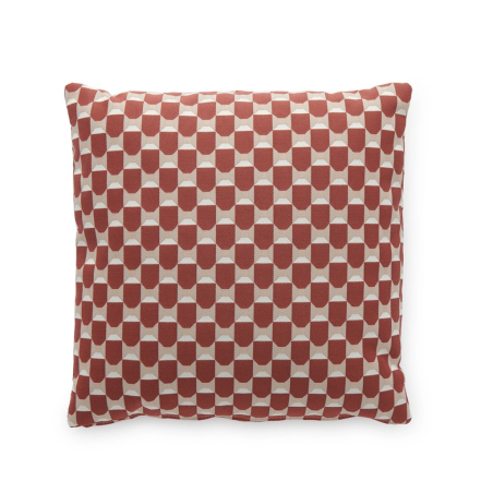 Liberty Obi Check, Outdoor Cushion, Rust, Square
