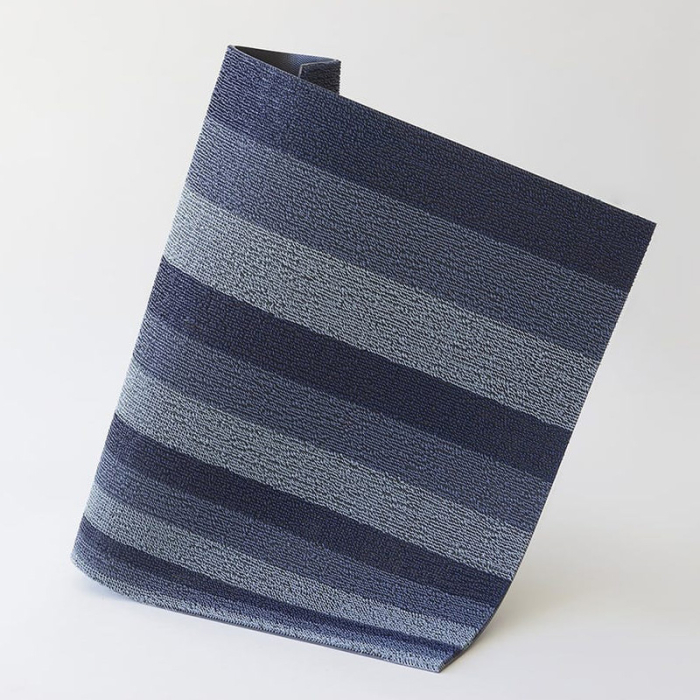 Bounce, Stripe Shag Doormat, Storm, 46 x 71 cm