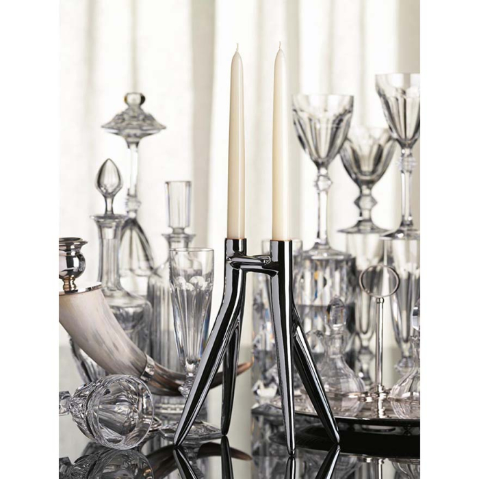 Abbracciaio, Candle Holder, Gun Barrel Grey