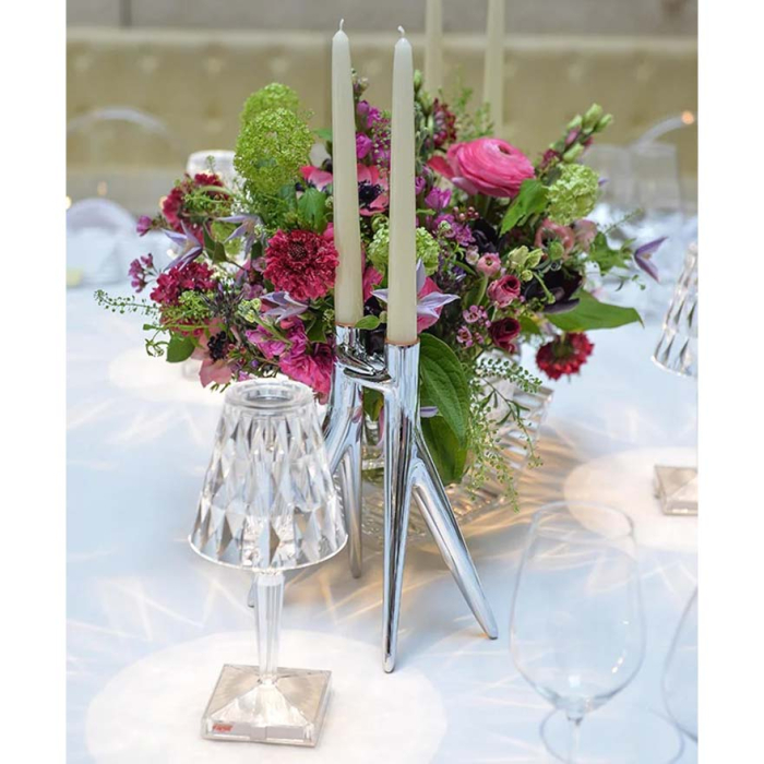 Abbracciaio, Candle Holder, Gun Barrel Grey