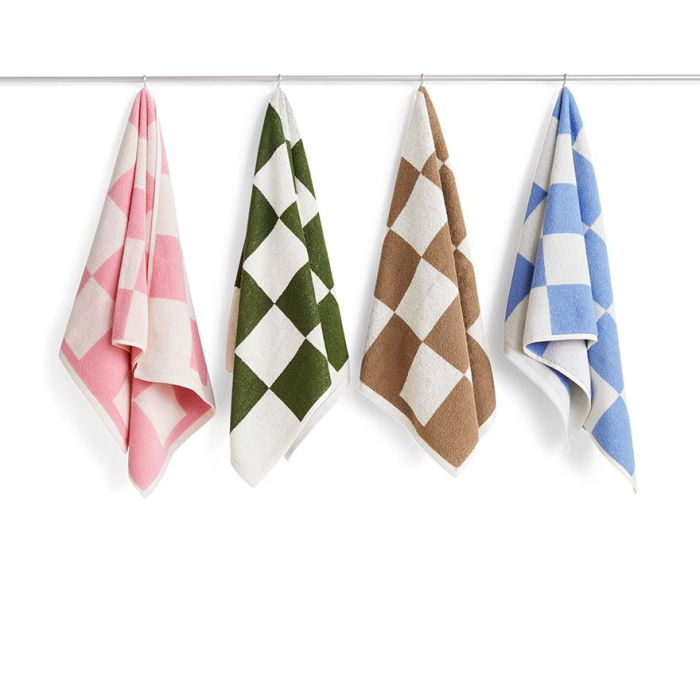 Check Organic, Hand Towel, Steel Blue, 50 x 90