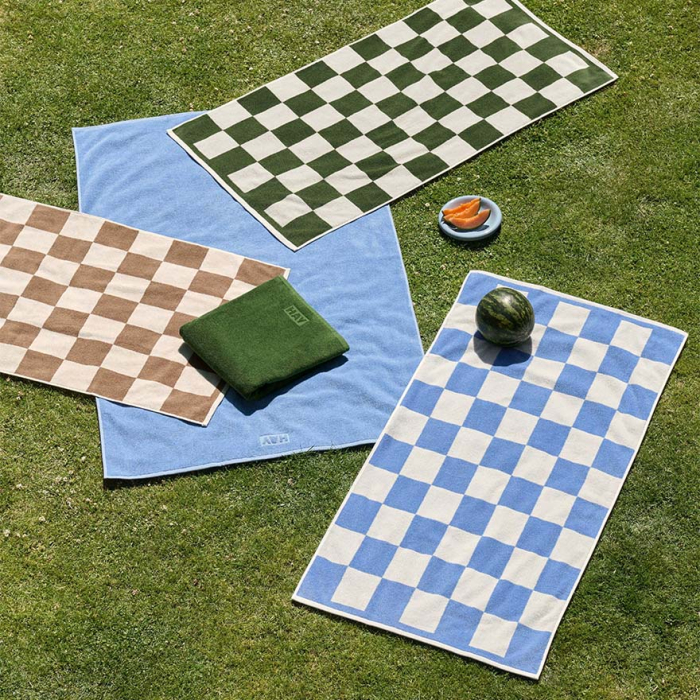 Check Organic, Bath Towel, Steel Blue, 70 x 136