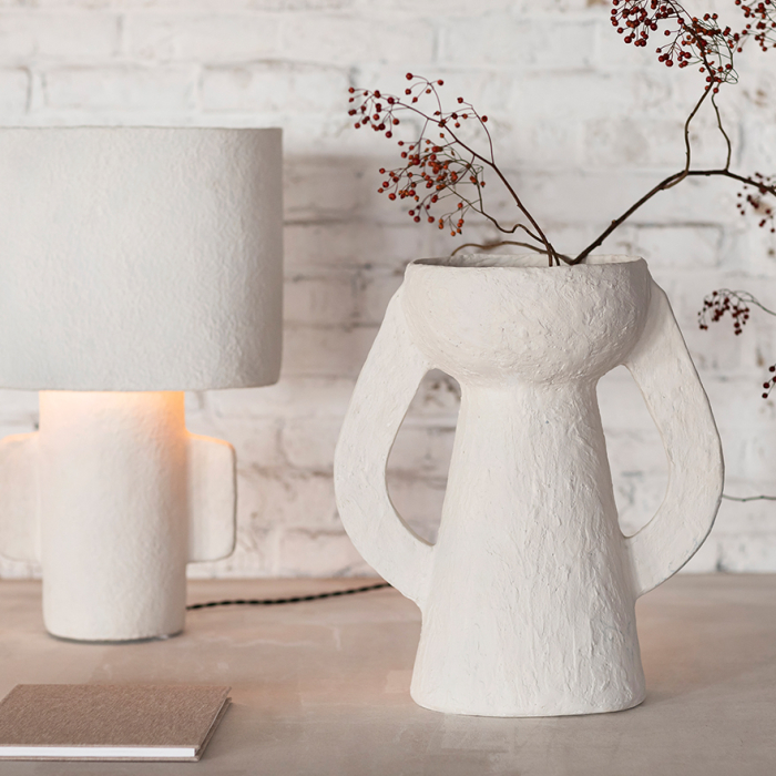 Earth, Vase with Handles, Paper Mache, Large