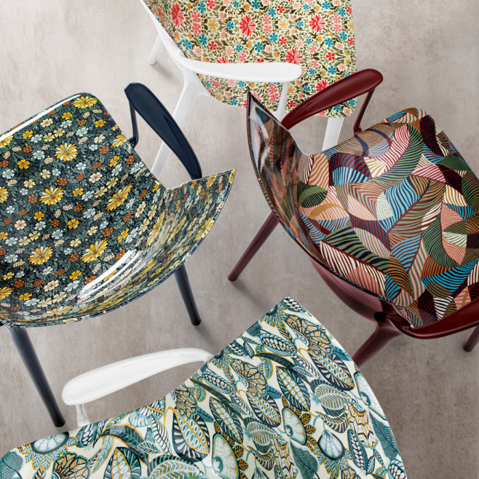 H.H.H., Dining Chair, Bordeaux-Dragonfly