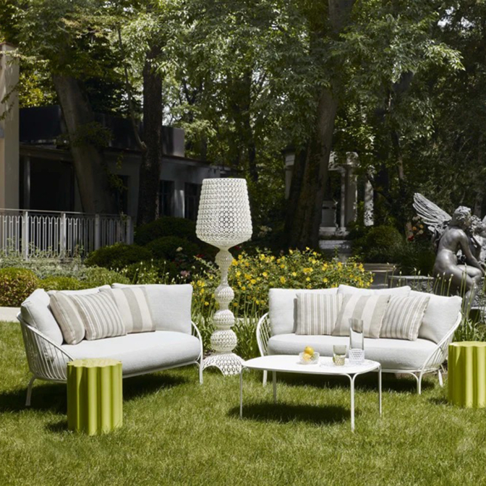 Hiray, Outdoor Sofa Cushion, White-Beige