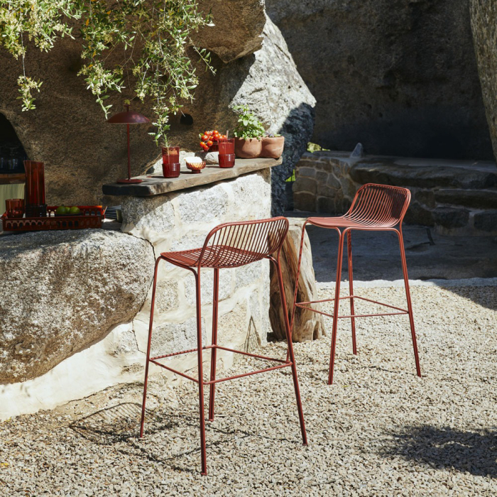 Hiray, Outdoor Barstool, Russet