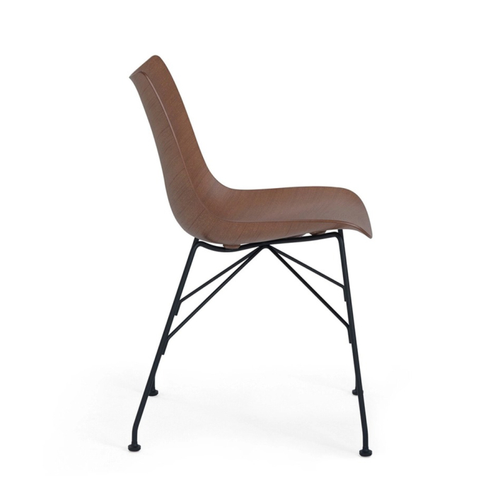 P/Wood, Chair, Dark Wood-Black