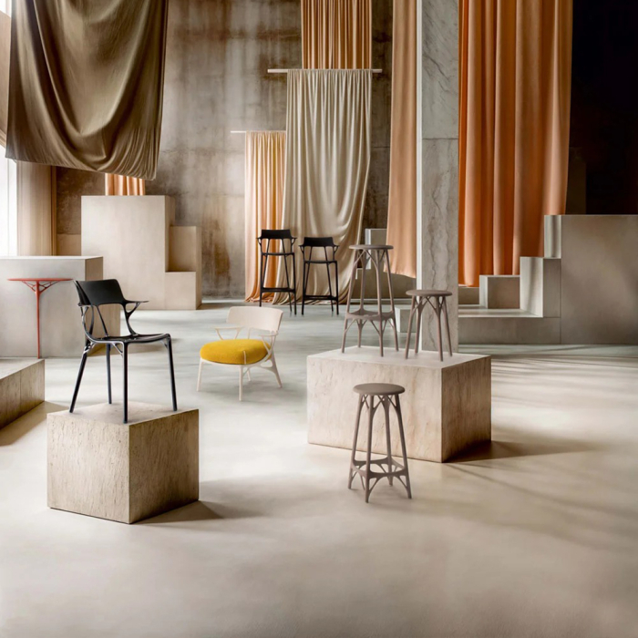 A.I., Stool Light, Grey, 45 cm