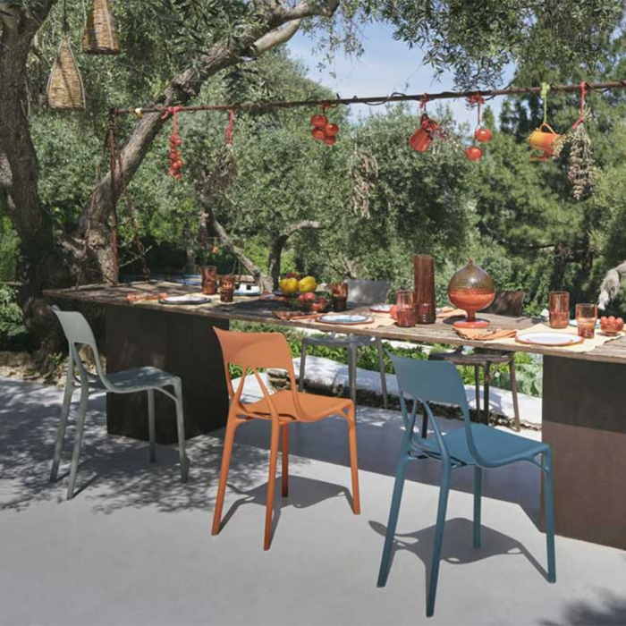 A.I. Lite, Outdoor Dining Chair, Moka