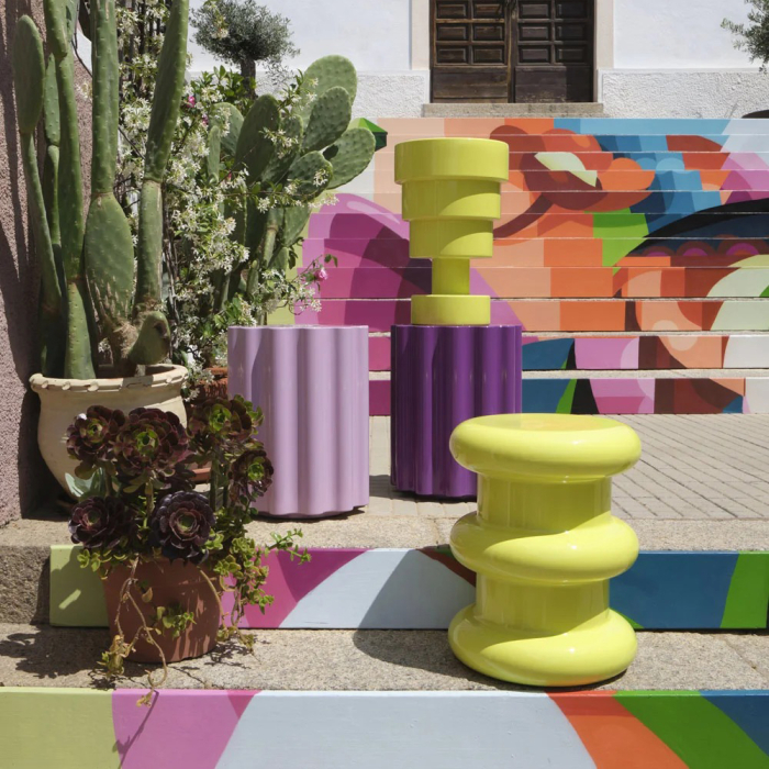 Pilastro, Side Table/Stool, Black