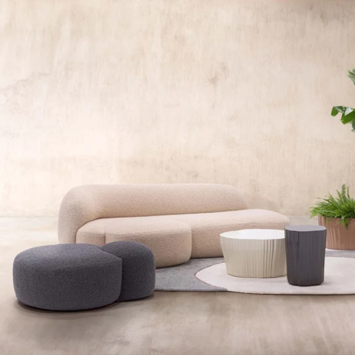 Corteza, Side Table, Burgundy