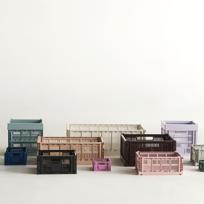 Hay Colour, Crate, Large, Warm Grey