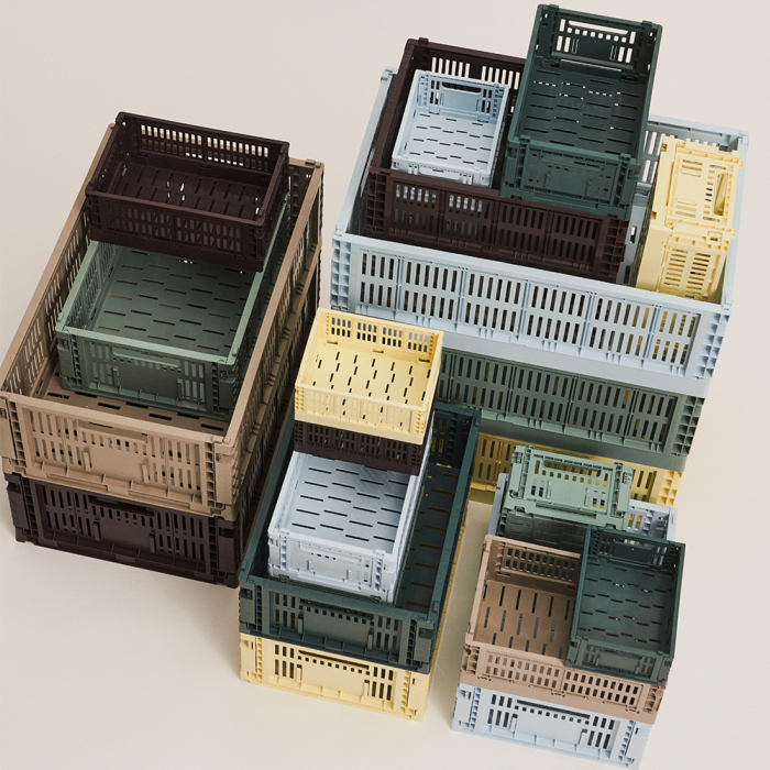 Hay Colour, Crate, Large, Warm Grey