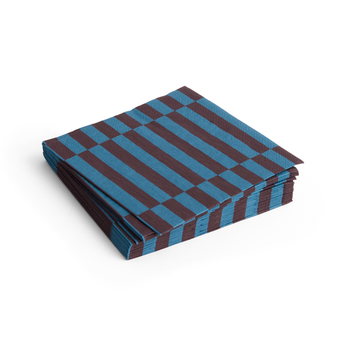 Pattern, Napkins, Set of 20 Lunch, Anthracite & Bordeaux Pillar