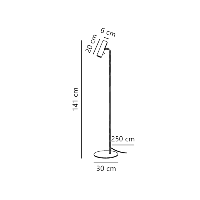 Mib 6, Floor Lamp, Black
