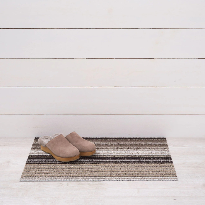 Pleat Stripe Doormat, Oyster, 46 x 71 cm