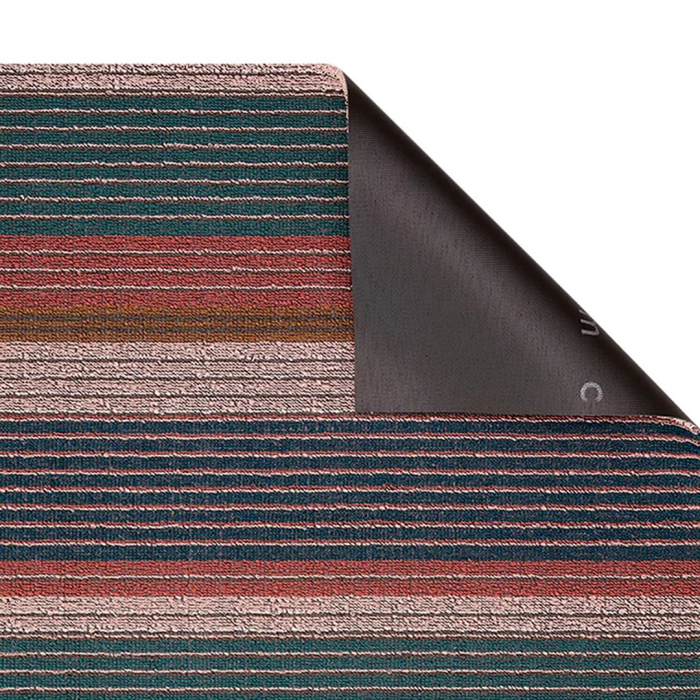 Pleat Stripe Doormat, Raspberry, 46 x 71 cm