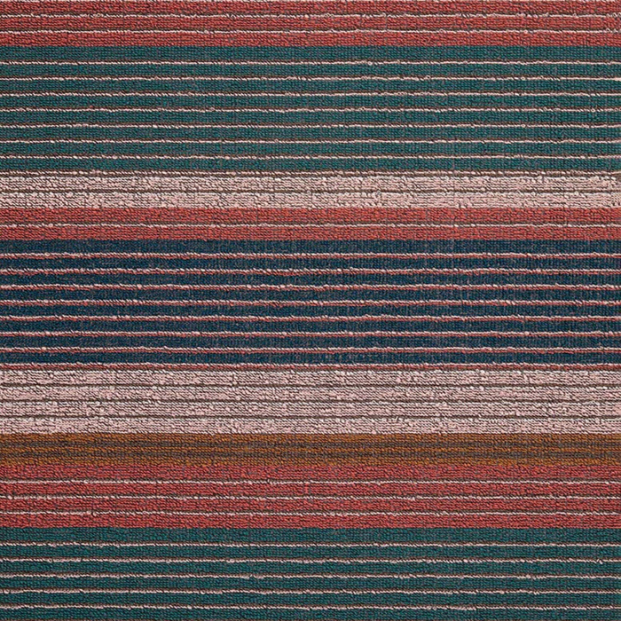 Pleat Stripe Doormat, Raspberry, 46 x 71 cm