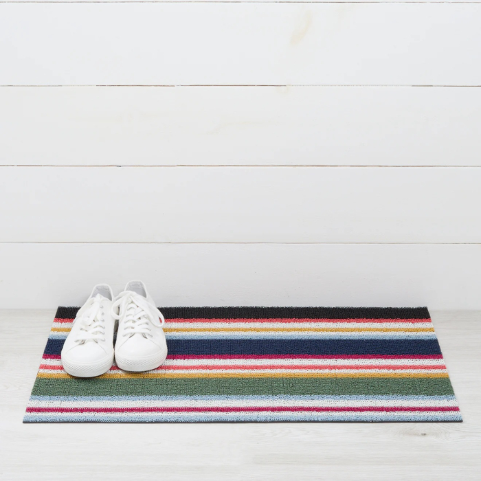 Shuffle Stripe Doormat, Petunia, 46 x 71 cm