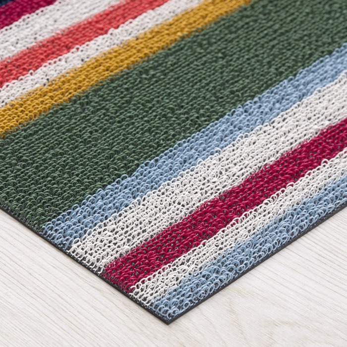 Shuffle Stripe Doormat, Petunia, 46 x 71 cm