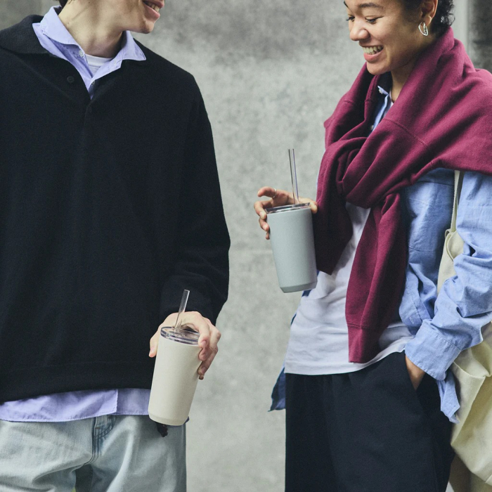 To Go, Tumbler with Straw, Black, 480ml 