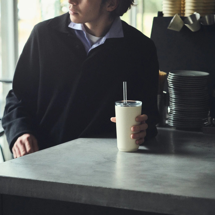 To Go, Tumbler with Straw, Black, 480ml 