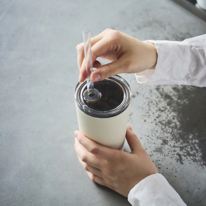 To Go, Tumbler with Straw, Black, 480ml 