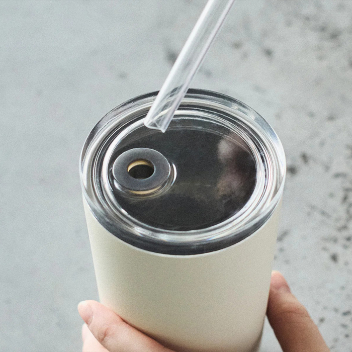 To Go, Tumbler with Straw, Black, 480ml 
