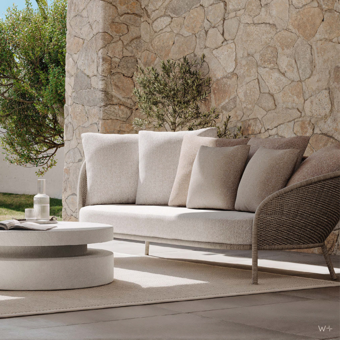 Isola, 3-Seater Outdoor Sofa, Sagebrush Straw-Beige