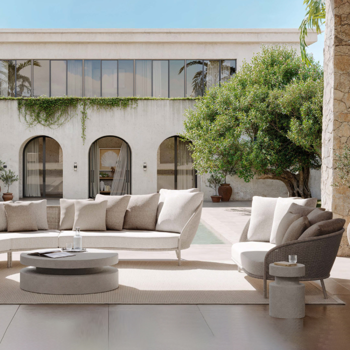 Anna, Outdoor Coffee Table, White Onyx