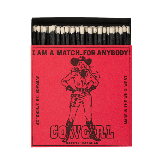 Cowgirl, Square MatchBox, 125 Pcs
