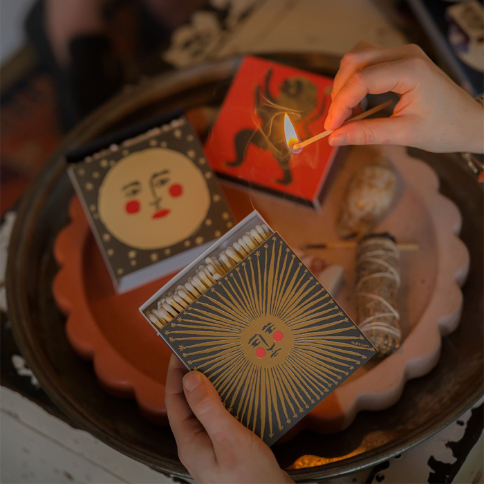 Moon, Square MatchBox, 125 Pcs