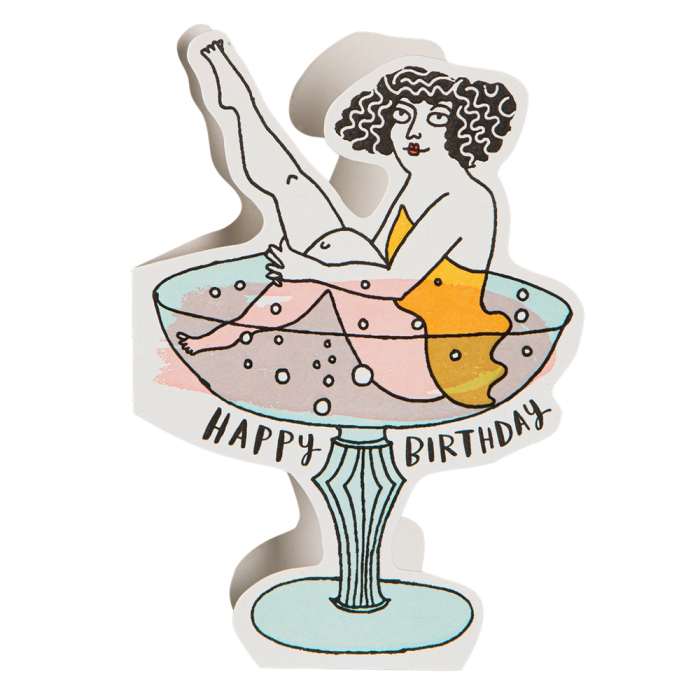 Birthday Cocktail, Cut-Out Card