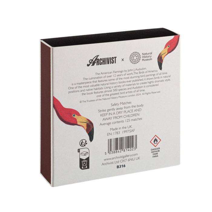 American Flamingo, Square MatchBox, 125 Pcs