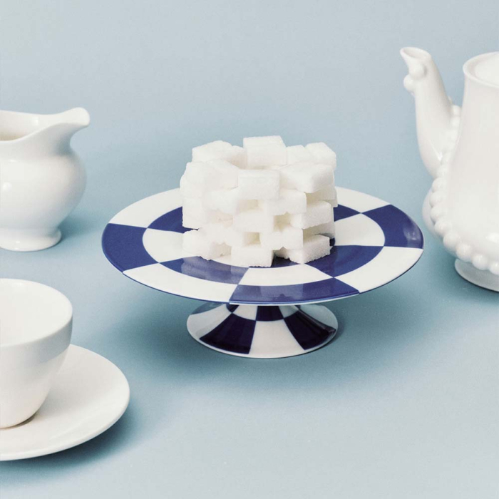Fete des Betes, Cake Stand, Blue-White