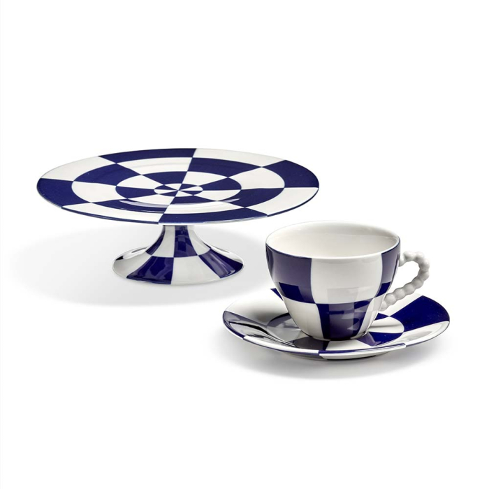 Fete des Betes, Cake Stand, Blue-White
