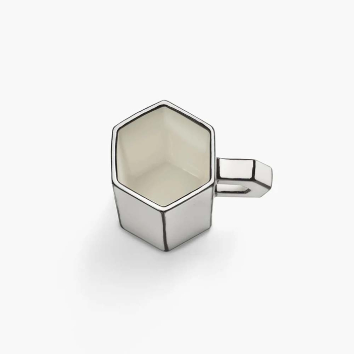 Carte Blanche, Double Espresso Cup, White-Black