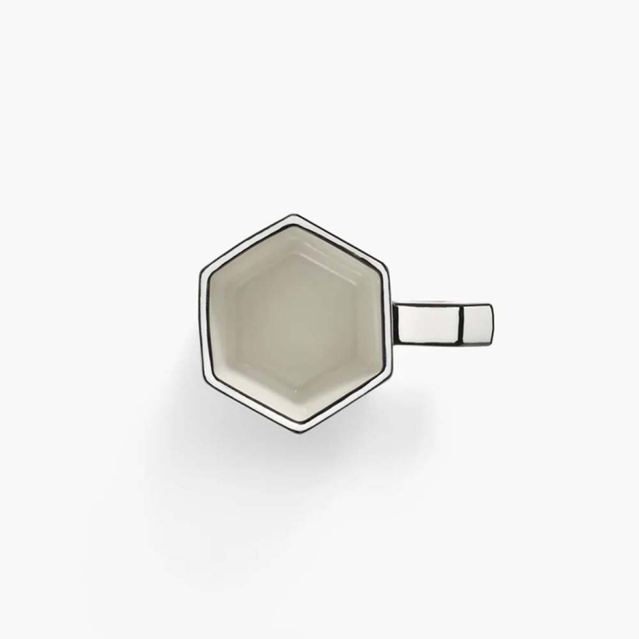 Carte Blanche, Double Espresso Cup, White-Black