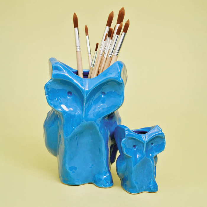 After Midnight, Marni, Owl Vase, XS, Blue