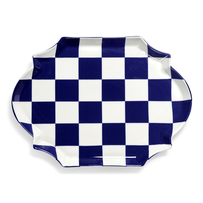 Fete des Betes, Serving Tray, Blue-White