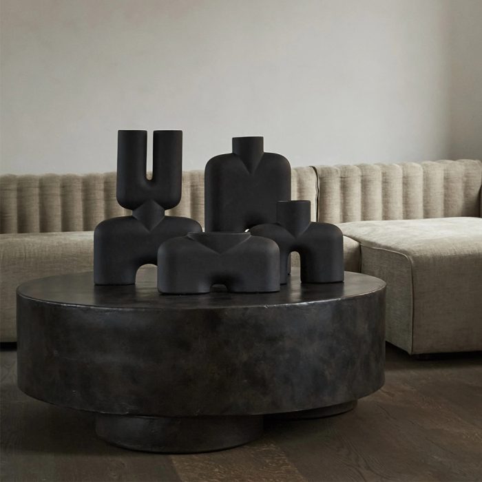 Cobra, Double Vase, Medio, Coffee