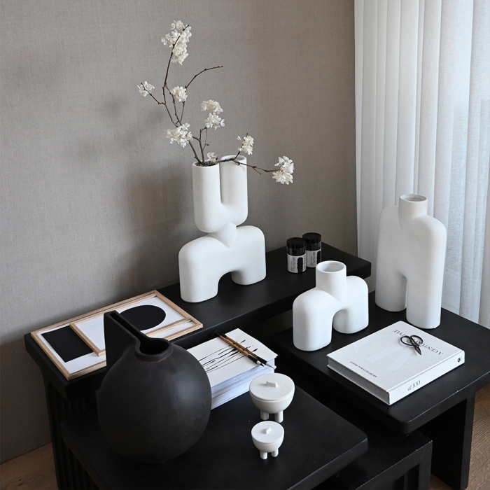 Cobra, Vase, Tall, Medio, Bone White