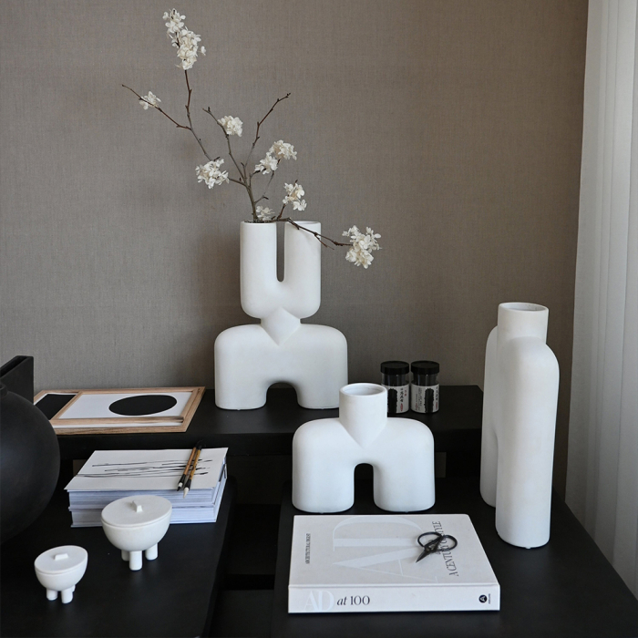 Cobra, Vase, Tall, Medio, Bone White