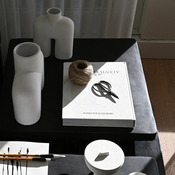 Cobra, Vase, Uno, Medio, Bone White