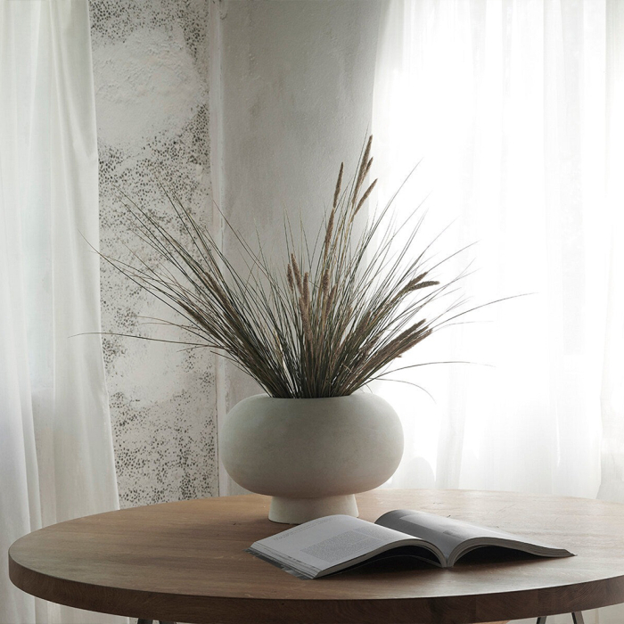 Kabrin, Vase, Fat, Bone White