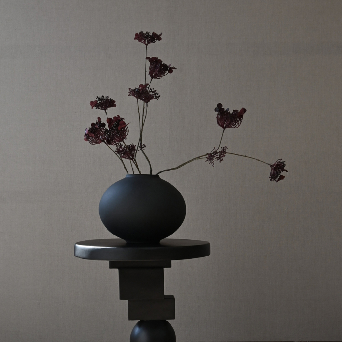 Sunao, Vase, Fat, Mini, Black
