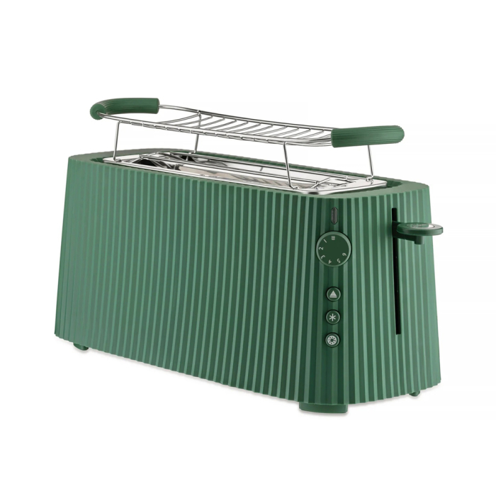 Plisse, Long Double Compartment Toaster, Green, EU Plug