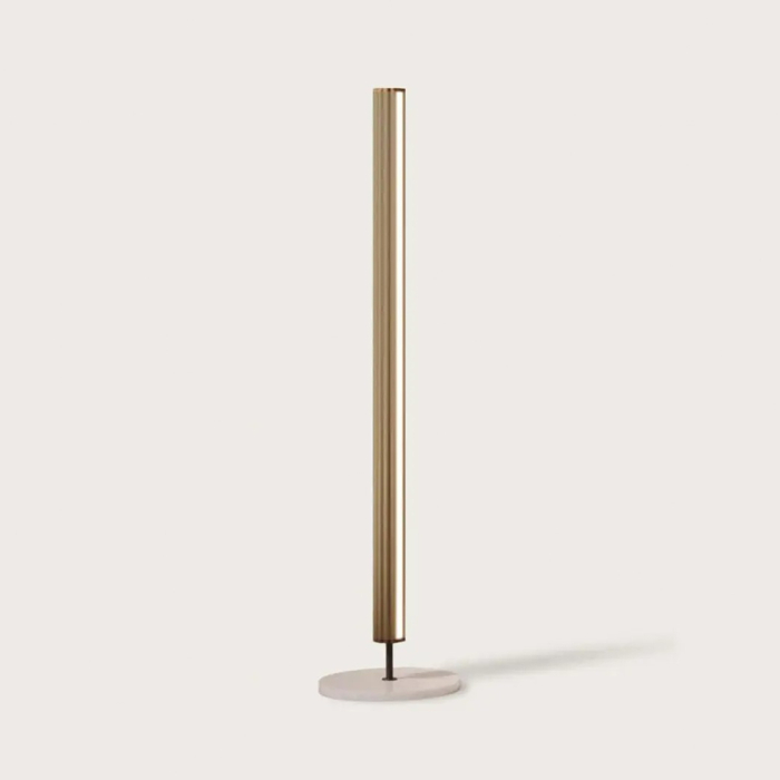 Niro, Floor Lamp, Sandy Matt Black-Walnut-Black Marble